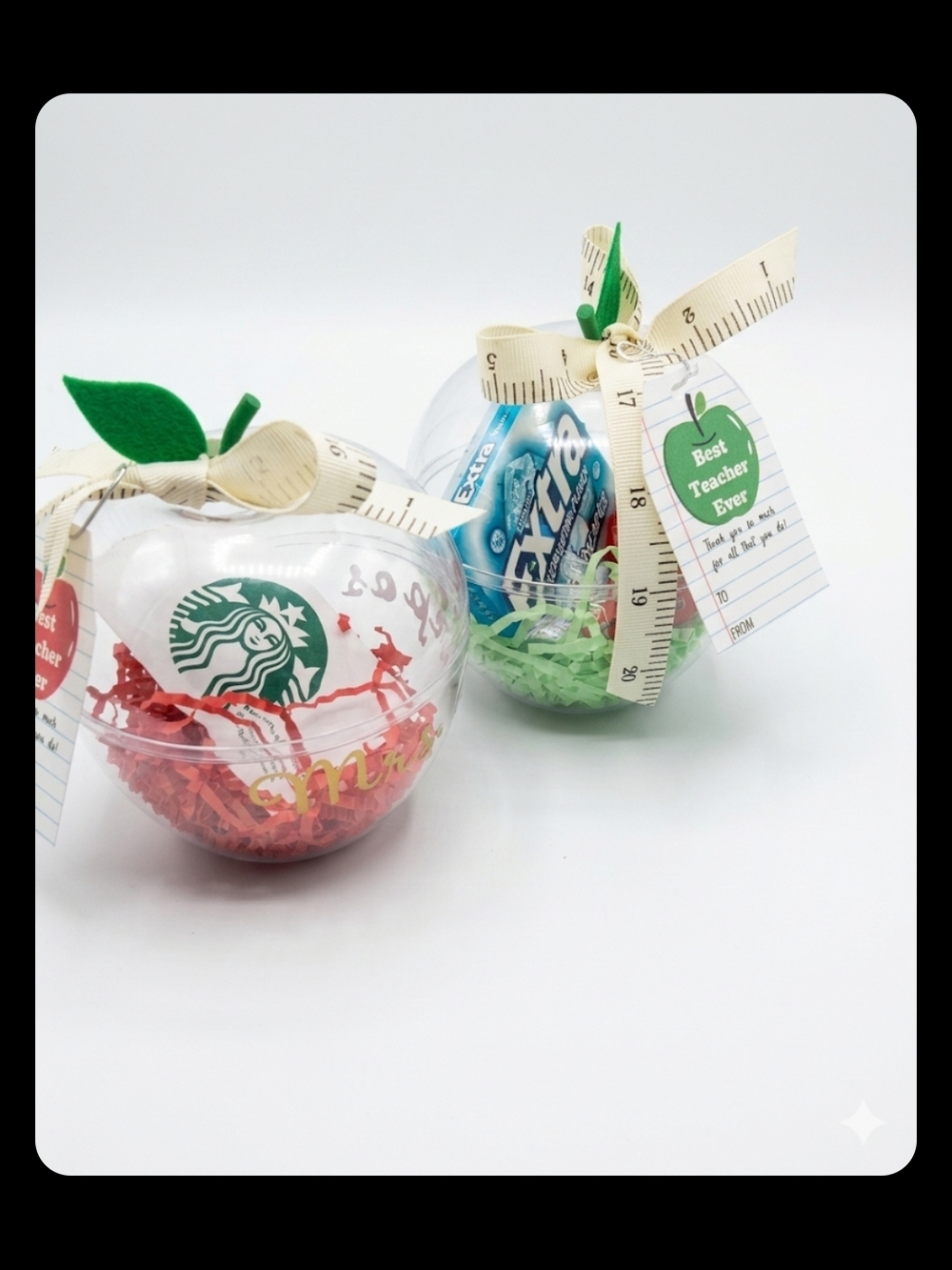 teacher Appreciation Apples Red and Green Accents